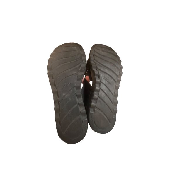 Clarks Collection Wedge Slide Sandals Jillian Gem Black Leather Size 10 - Picture 5 of 7